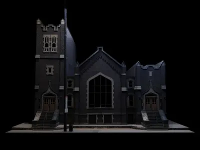 Catholic Church Low-poly 3D model