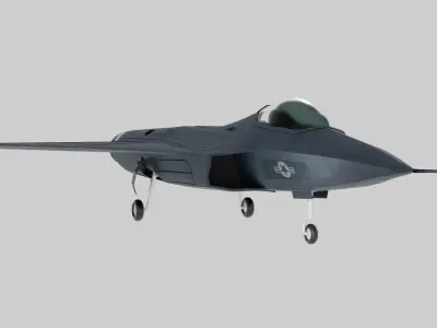 USAF Lockheed Martin - X-44 MANTA - NO TAIL AIRCRAFT - Low-poly 3D model