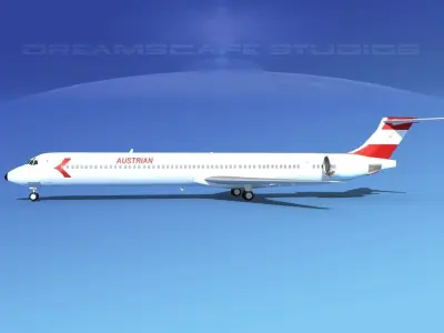 McDonnell Douglas MD-90 Austrian 3D model
