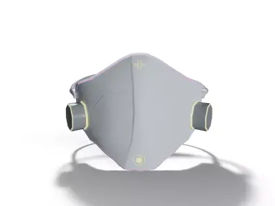 Sci-Fi Oxygen Mask Low-poly 3D model