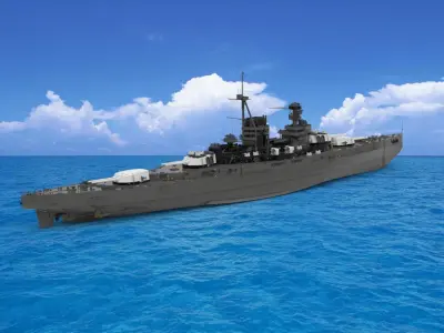 Russian battlecruiser Pyotr Velikiy 3D model