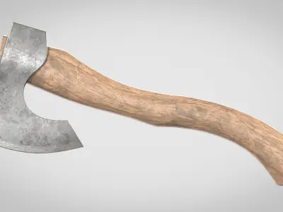 Camping Axe Low-poly 3D model