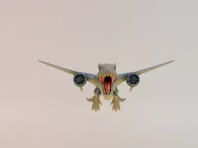 Nuclearo Dinossauro Italian brainrot Low Poly Character Low-poly 3D model