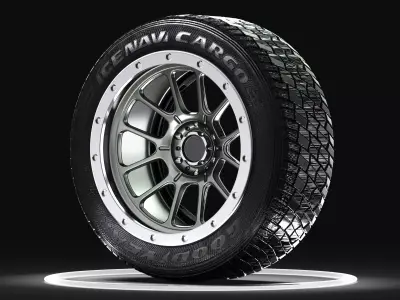 AVS Progressive II 4x4 Wheels 3D model