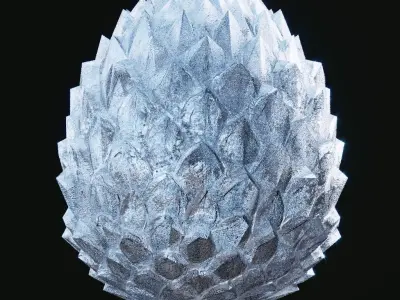 Dragon egg 3 types regular gold silve Low-poly 3D model