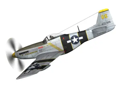 North American P-51D Mustang - Flying Undertaker 3D model