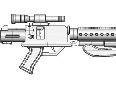 Gun-blaster star wars gun 3D model