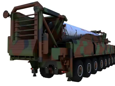 Hwaseong13 Missile launch vehicle 3D model