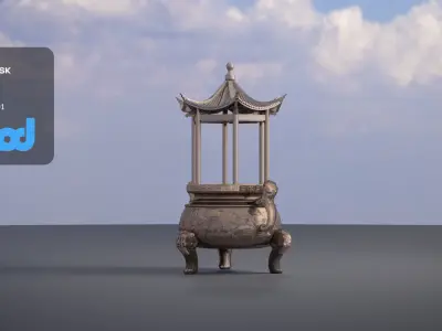 Outdoor Incense Burner 3D model