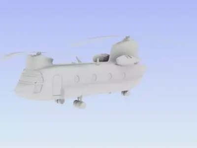 helicopter chinook 3D model