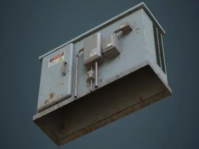Electrical Enclosure 4B Low-poly 3D model