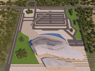 0125 - Train Station Architecture Project 3D model