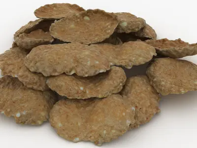 Whole Grain Cereal Pile 3D model