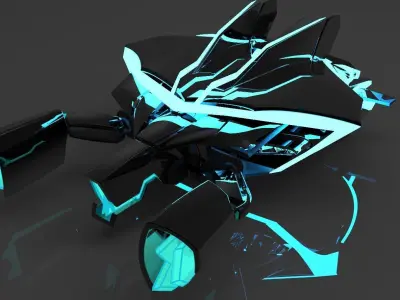 THE BAT 3D Model Unmanned Concept 3D model