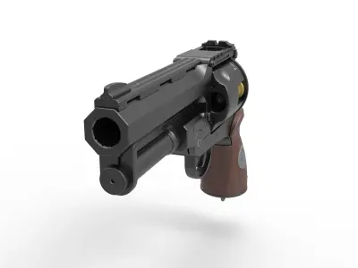 Samaritan Revolver from the movie Hellboy 2004 3D model
