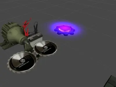 Sci-fi weapons Low-poly 3D model get