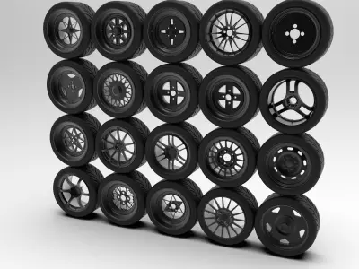 Contemporary Wheels Pack 3D model