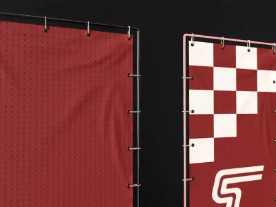 Advertising Banner Low-poly 3D model