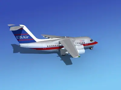 BAe 146-100 US Air 3D model