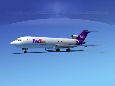 Boeing 727-200 FedEx 2 3D model