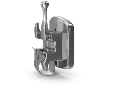 Self Ligating Dental Braces Bracket V02 3D model