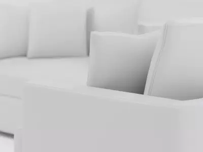 Modern L-Shaped Sectional Sofa - FREE Sample Model Free low-poly 3D model