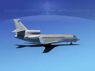 Dassault Falcon 7X Bare Metal 3D model