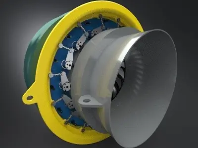 Horizontal Francis Turbine Free 3D model