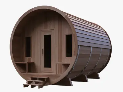Camping Barrel 3D model