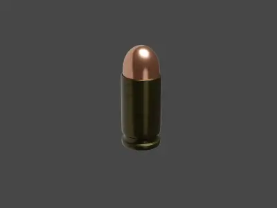 9x18mm FMJ rounds Low-poly 3D model