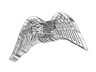us army eagle emblem Low-poly 3D model