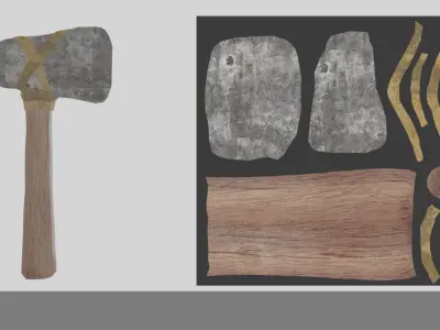 Stone Weapons 9 packs 3D model