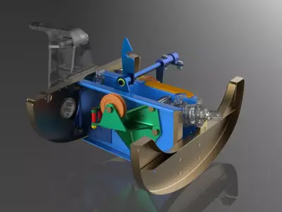 P-51D Mustang Pulley Support Retract Lock Lower Fus Sta 291-300 3D print model