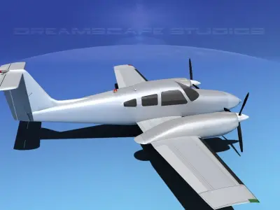 Piper Turbo Seminole Bare Metal 3D model