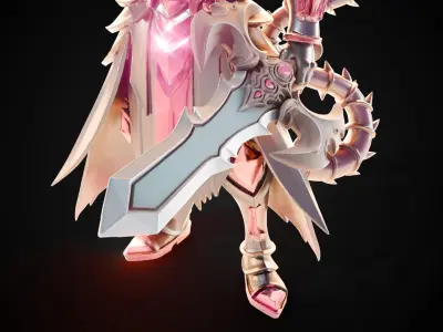 Stylized Sword - Dragonbane Greatsword Riftblade - Game Ready 3D model