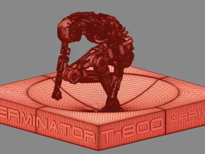Terminator T800 T2 Arrival 3D print model