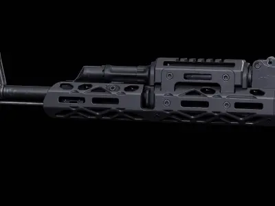 CRC 1U020 AK Medium Handguard Low-poly 3D model