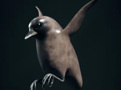 Great Tit- Body Mesh with rig and shaders 3D model