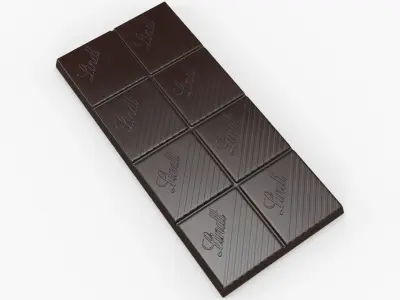 Lindt Dark Chocolate Bar 35g 3D model
