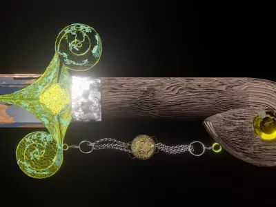 arabic sword 3D model buy