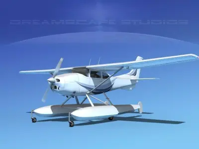 Cessna 182 Skylane Seaplane V05 3D model