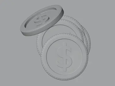 Gold Coin 3D model 3D model