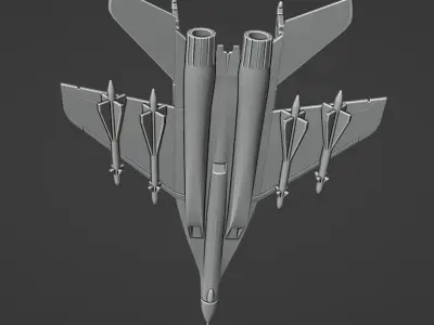 Mikoyan MiG-29 Fulcrum-A 3D print model