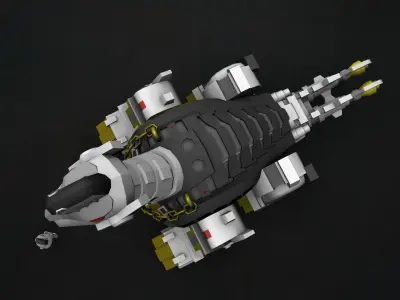 TITANUS and White Ranger Low-poly 3D model