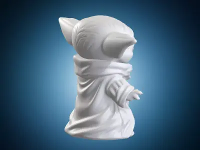 Grogu Star Wars Chibi Style Figure 3D print model