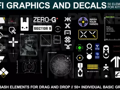 Sci-fi Graphics and Decals Vol 4 3D model
