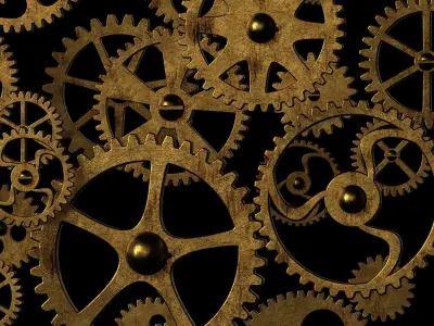 Scratched gears 3D model