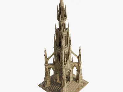 The Scott Monument Scotland 3D model