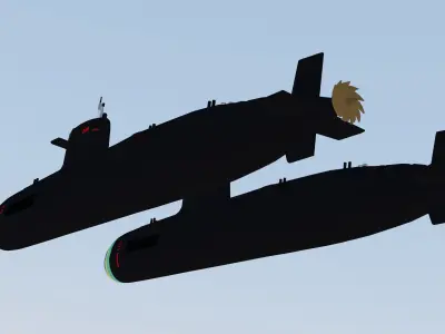 Riachuelo S-40  Brazilian Navy Low-poly 3D model