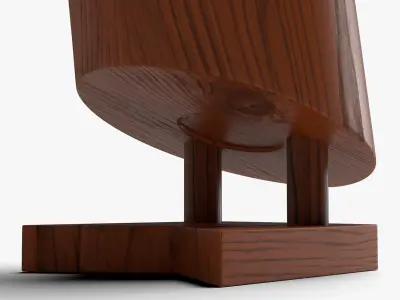 Wooden Karasu Low-poly 3D model